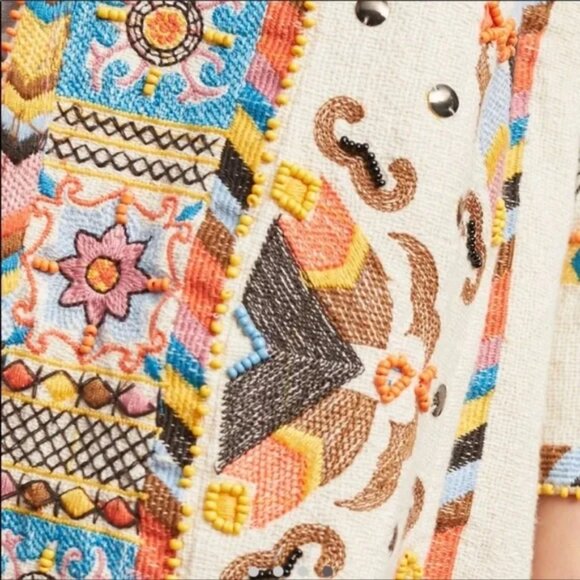 Anthropologie Maeve Coloma Embroidered Kimono Jacket - Picture 4 of 9